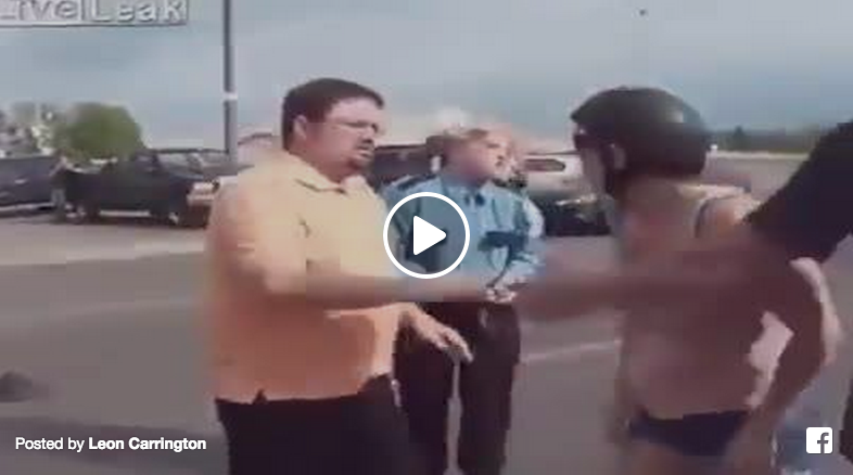 security guard angry at bikers