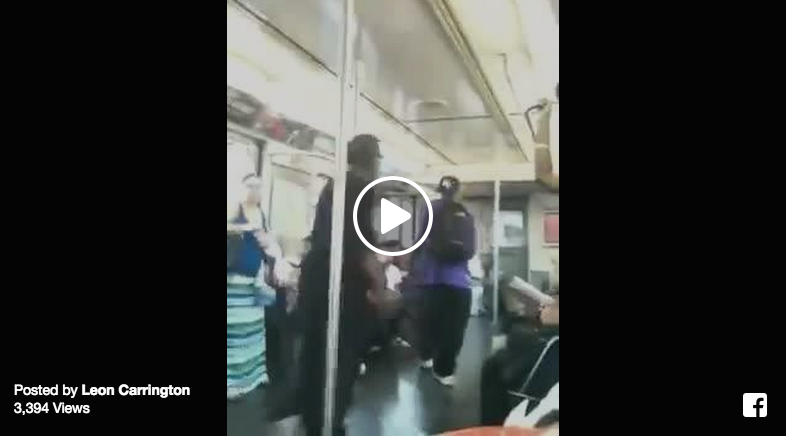 crackhead train fight