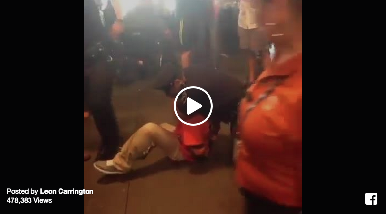 police chokes kid in cuffs